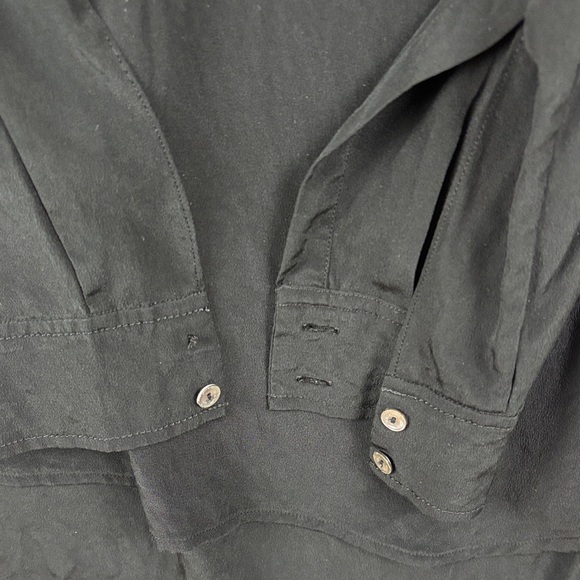 Vince 100% Silk Band Collar Blouse - Picture 5 of 7